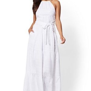 NY&co long white dress